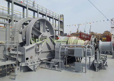 High Stability Marine Deck Winches , Fixed Type Hydraulic Anchor Winch